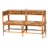 Adelisa Natural Rattan Bench by Wicker Fair