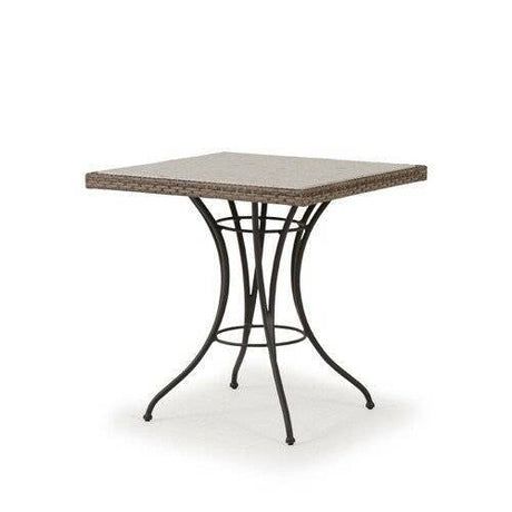 Alamo Outdoor Square Wicker Bistro Table with Stone Top Model 621828DTST