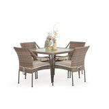 Alamo Outdoor Wicker 5 Piece Dining Set Model Alamo-5PC-Dining