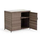 Alamo Outdoor Wicker Console with Stone Top Model 871871WILCHA