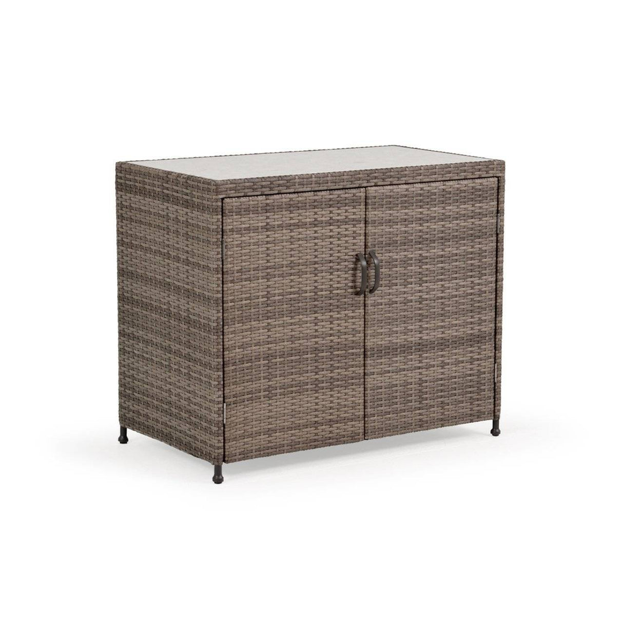 Alamo Outdoor Wicker Console with Stone Top Model 871871WILCHA