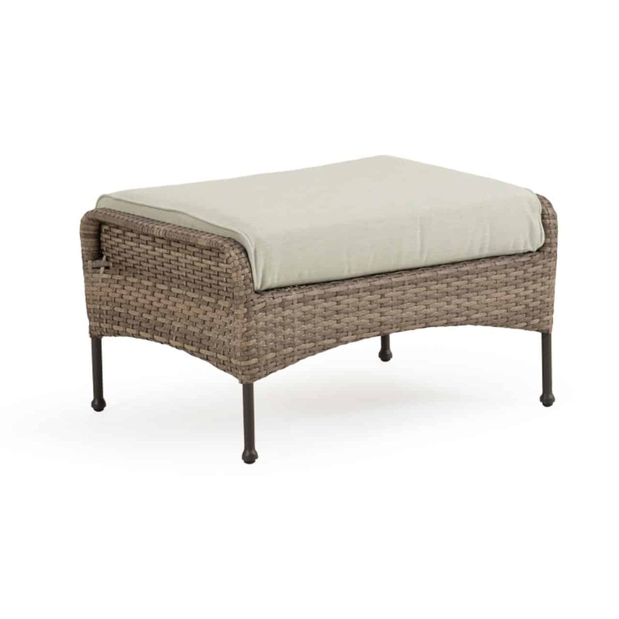 Alamo Outdoor Wicker Ottoman with Cushion Model 621808WIL