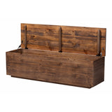 Rafael Wood Storage Trunk with Hinged Lid by Wicker Fair