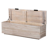 Enzo Wood Storage Trunk with Hinged Lid by Wicker Fair