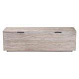 Enzo Wood Storage Trunk with Hinged Lid by Wicker Fair