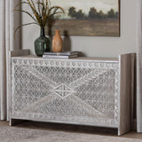 Isabela Wood Storage Trunk with Carved Front Panel by Wicker Fair