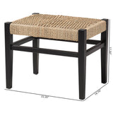 Dawn Seagrass Accent Bench by Wicker Fair