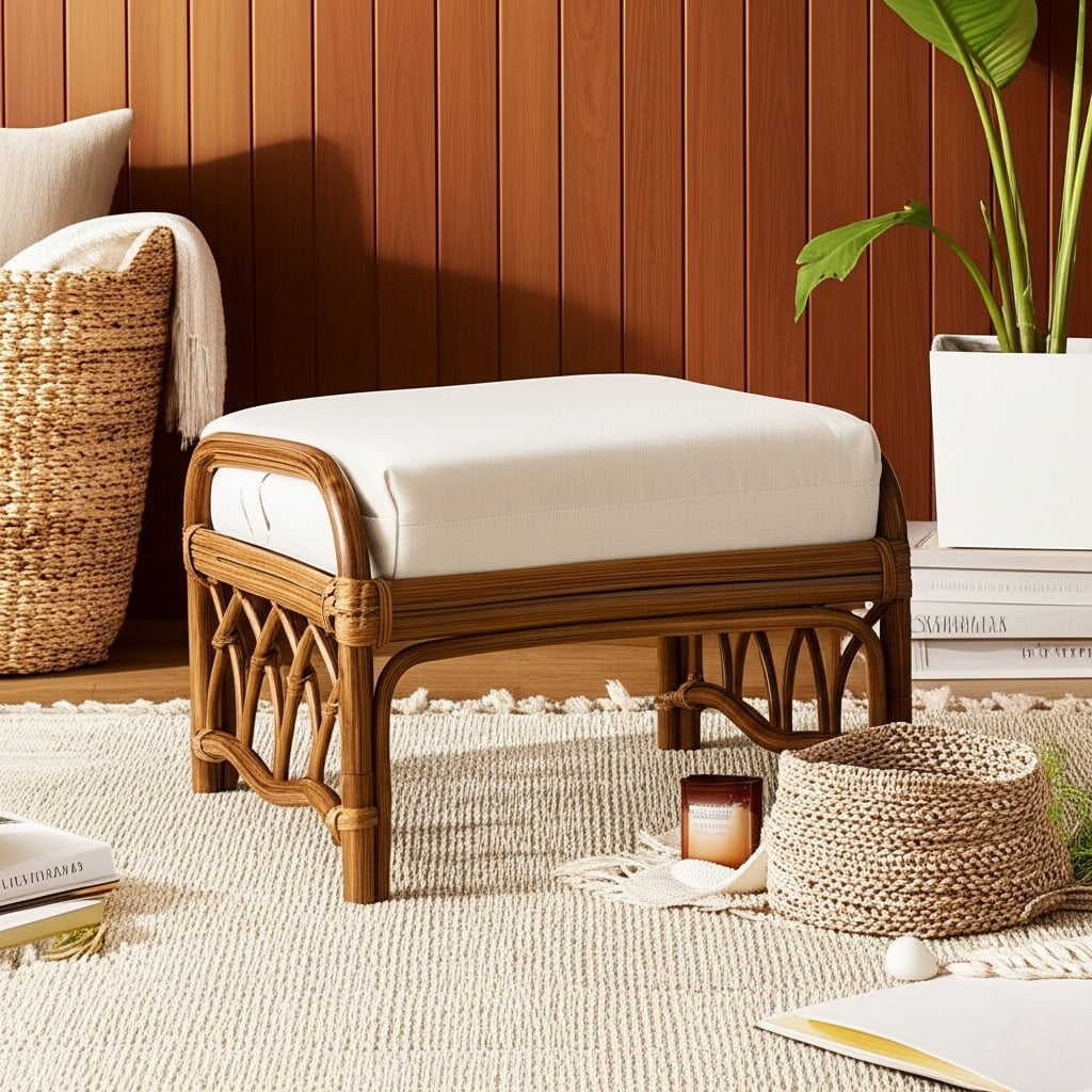 Florida Ottoman by Wicker Fair