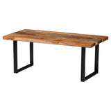 Apollo Wood Epoxy Resin Coffee Table with Glass Inlay by Wicker Fair