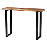 Apollo Wood Epoxy Resin Console Table with Glass Inlay by Wicker Fair
