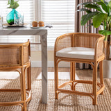 Aria Natural Rattan Counter Stool by Wicker Fair