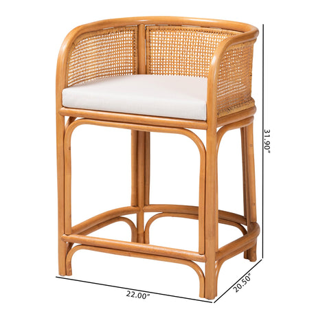 Aria Natural Rattan Counter Stool by Wicker Fair