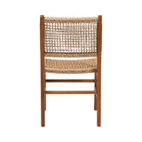 Ariba Dining Chair with Mahogany Wood Frame and Viro Fiber Weaving by Wicker Fair