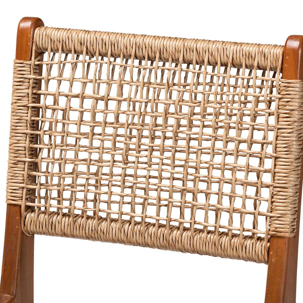 Ariba Dining Chair with Mahogany Wood Frame and Viro Fiber Weaving by Wicker Fair