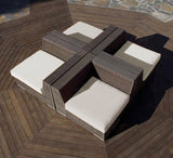 Atlantis Outdoor 4-Piece Modular Seating Set Model 903-1321-JBP-4PS by Pelican Reef