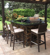 Atlantis Outdoor Set of 2 Barstools with Cushion Model 903-6186-JBP-CUSH-SET2 by Pelican Reef