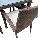 Atlantis Outdoor 5-Piece Square Dining Arm Chair Set with Cushions Model 903-3309-JBP-5DA-CUSH by Pelican Reef
