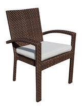 Atlantis Outdoor 5-Piece Square Dining Arm Chair Set with Cushions Model 903-3309-JBP-5DA-CUSH by Pelican Reef
