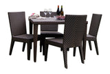 Atlantis Outdoor 5-Piece Square Dining Side Chair Set with Cushions Model 903-3309-JBP-5DS-CUSH by Pelican Reef