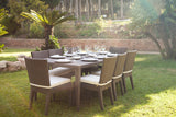 Atlantis Outdoor 9-Piece Rectangular Dining Side Chair Set with Cushions Model 903-3308-JBP-9DS-CUSH by Pelican Reef