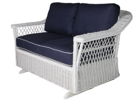 Bar Harbor Rattan Double Glider Loveseat B-77 by Designer Wicker Tribor