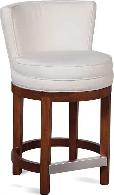 Upholstered Barstool with Memory Swivel by Braxton Culler Made in the USA Model B123-003