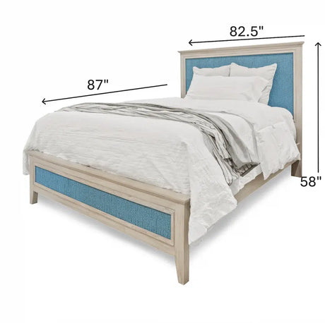 Ocean Isles Queen Bed Model B555QBED-OCEANBLUE By Seawinds Trading