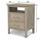 Cape May Electrified Nightstand Model B62232-DRIFTWOOD By Seawinds Trading