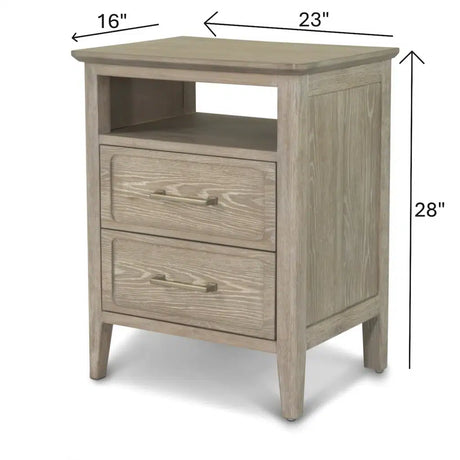 Cape May Electrified Nightstand Model B62232-DRIFTWOOD By Seawinds Trading
