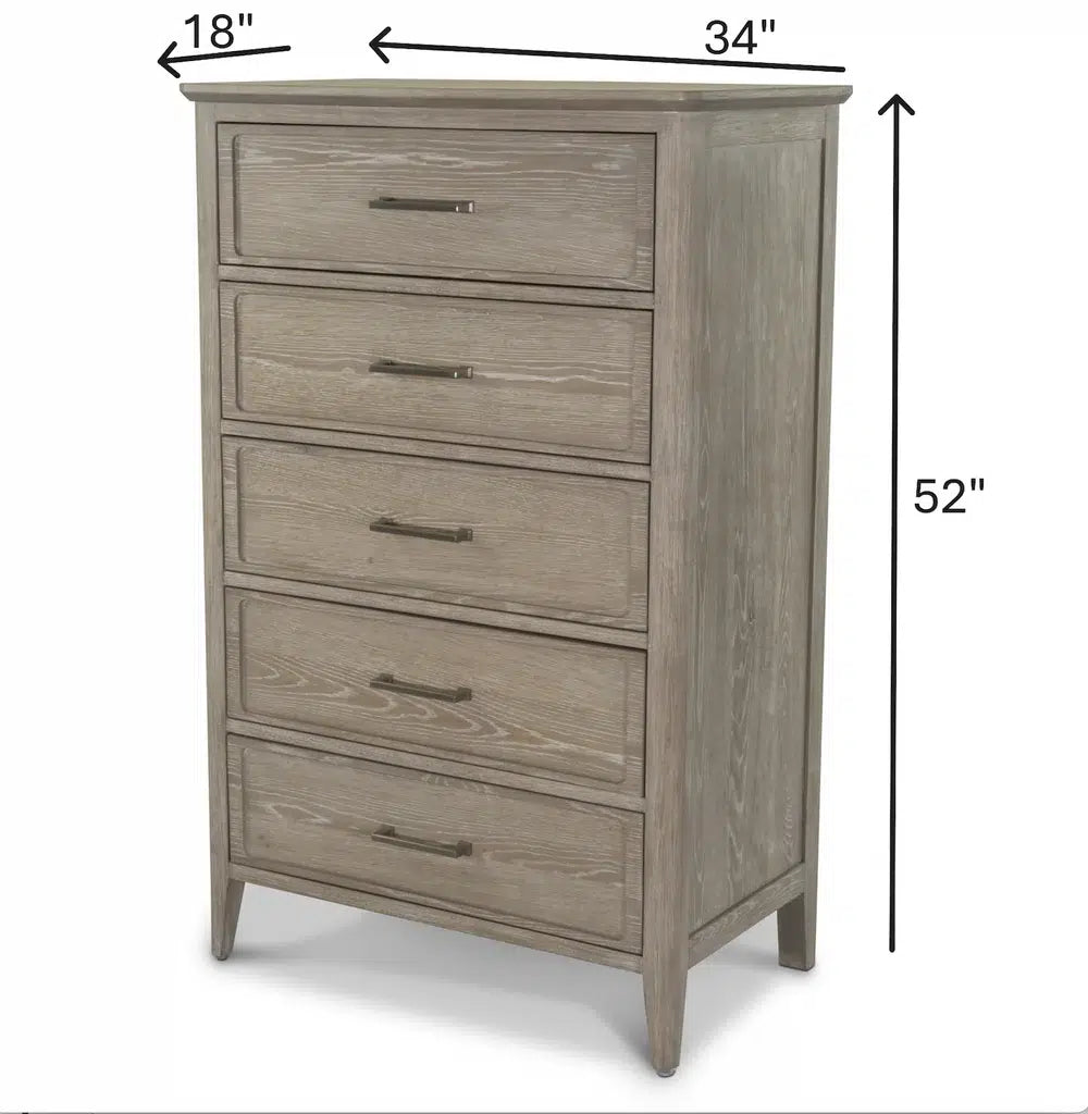 Cape May 5 Drawer Chest Model B62235-DRIFTWOOD By Seawinds Trading