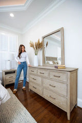 Cape May 6 Pc Bedroom Set with Storage Queen Bed Model B622QBED-STORAGE-6PCSET-DRIFTWOOD By Seawinds Trading