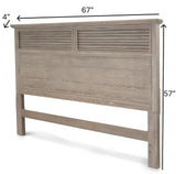 Cape May Queen Headboard Model B62240-DRIFTWOOD By Seawinds Trading