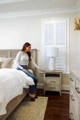 Cape May Non-Storage King Bed Model B622KBED-DRIFTWOOD By Seawinds Trading