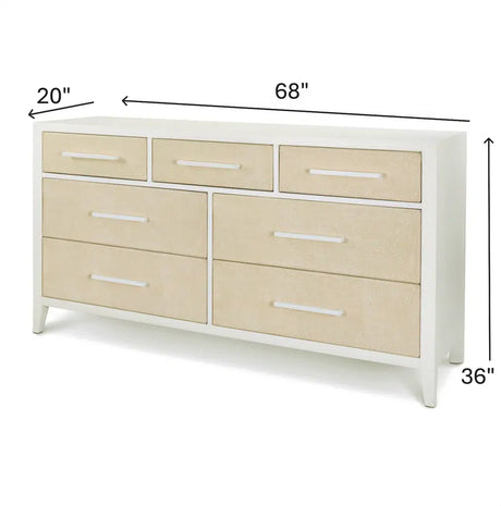 Miramar 7 Drawer Woven Dresser Model B77736-SAND By Seawinds Trading