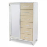 Miramar Woven Mirrored Door Chest Model B77737-SAND By Seawinds Trading