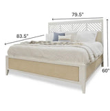 Miramar Non-Storage King Bed Model B777KBED-SAND By Seawinds Trading