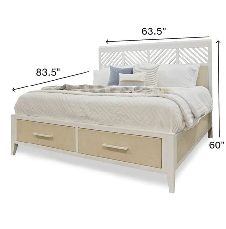 Miramar Storage Queen Bed Model B777QBED-STORAGE-SAND By Seawinds Trading