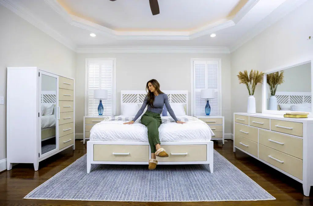 Miramar Storage King Bed Model B777KBED-STORAGE-SAND By Seawinds Trading