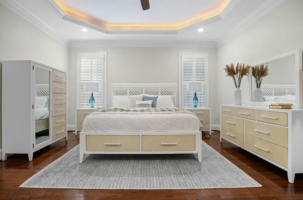 Miramar Storage Queen Bed Model B777QBED-STORAGE-SAND By Seawinds Trading