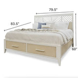 Miramar Storage King Bed Model B777KBED-STORAGE-SAND By Seawinds Trading