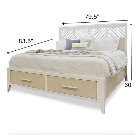 Miramar Storage King Bed Model B777KBED-STORAGE-SAND By Seawinds Trading