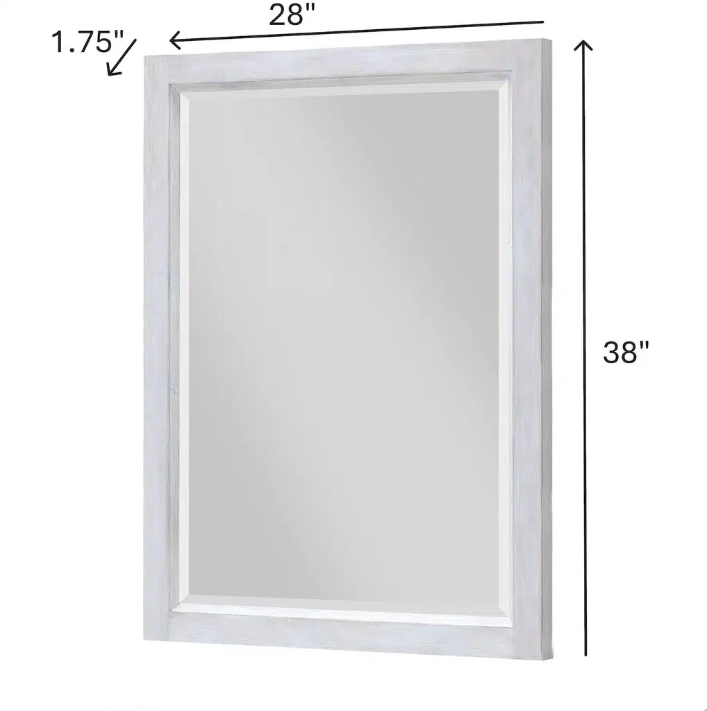 Geneva Retangular Mirror Model B90038-DWHITE By Seawinds Trading