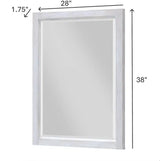 Geneva Retangular Mirror Model B90038-DWHITE By Seawinds Trading