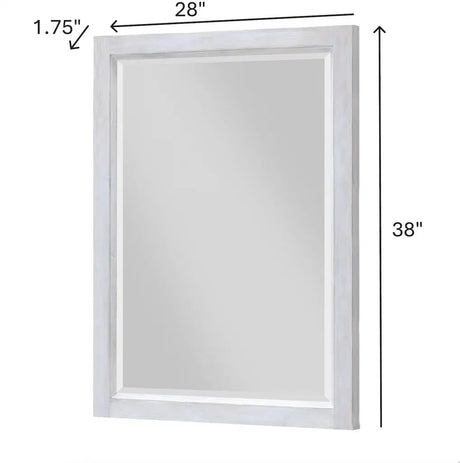 Geneva Retangular Mirror Model B90038-DWHITE By Seawinds Trading