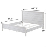 Geneva Non-Storage Queen Bed Model B900QBED-DWHITE By Seawinds Trading