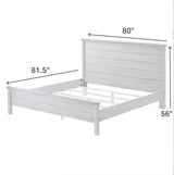 Geneva Non-Storage King Bed Model B900KBED-DWHITE By Seawinds Trading