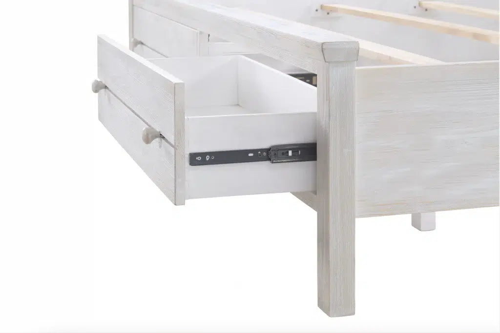 Geneva Storage King Bed Model B900KBED-STORAGE-DWHITE By Seawinds Trading