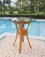 Balboa 41 Inch Tall Pub Table with Glass Top by Alexander and Sheriden BAL101-PUB