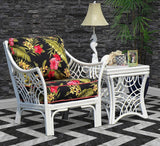 Bali End Table in White Finish Model BLET-W from Spice Island Wicker
