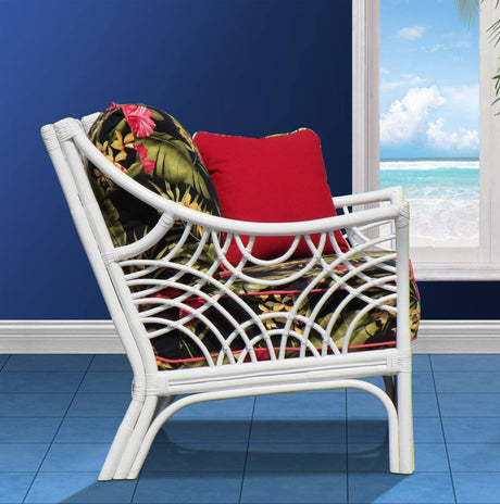 Bali 6 Pc Living Room Set in White Finish Model BL-SET-W from Spice Island Wicker
